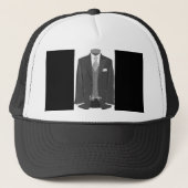 Elegante script bruidegom smoking trucker pet (Voorkant)