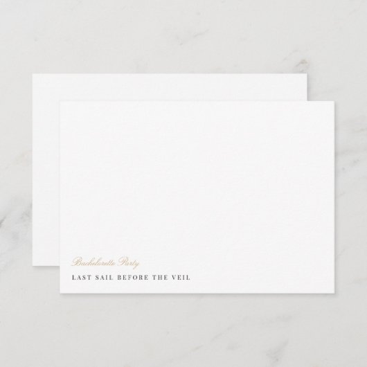 Elegante script bruidsfeest kaart (Voorkant / Achterkant)