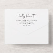 Elegante Script Bruiloft All In One Uitnodiging (Achterkant)