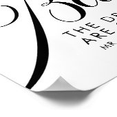 Elegante Script Bruiloft Gratis Drankjes Bar Menu Poster (Hoek)