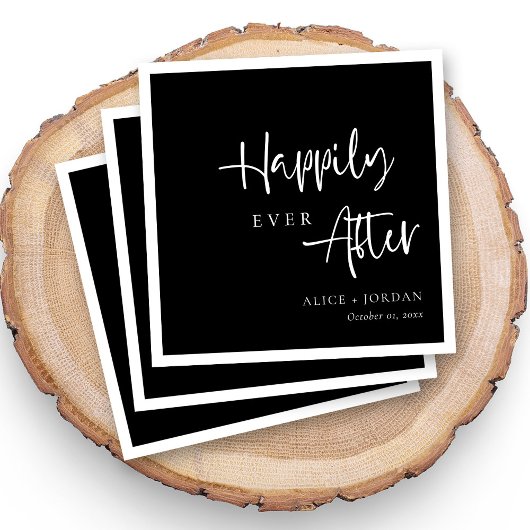 Elegante script bruiloft servetten nog lang en gel