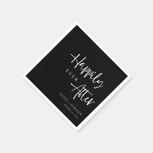 Elegante script bruiloft servetten nog lang en gel (Hoek)