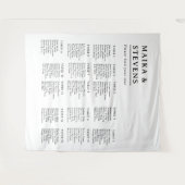 Elegante script bruiloft tafel zitplaats chart foa wandkleed (Voorkant (horizontaal))