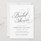 Elegante Script Bruiloftsborrel Kaart (Voorkant)