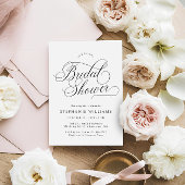 Elegante Script Bruiloftsborrel Kaart