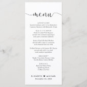 Elegante Script Bruiloftsreceptie Menu (Voorkant)