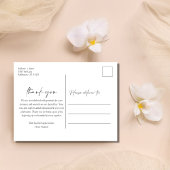 Elegante Script Budget Foto Huwelijk Bedankt Briefkaart