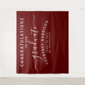 Elegante Script Calligrafie Afstudeerceremonie | M Wandkleed (Voorkant)