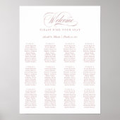 Elegante Script Calligrafie Minimale Zitplaatskaar Poster (Voorkant)
