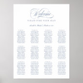 Elegante script calligrafie minimale zitplaatskaar poster (Voorkant)