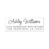 Elegante Script Calligrafie Naam Adres Zelfinktende Stempel (Design)