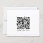 Elegante Script Calligrafie & QR Code Save The Dat (Achterkant)