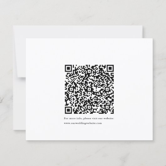 Elegante Script Calligrafie & QR Code Save The Dat (Achterkant)