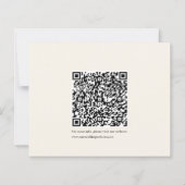 Elegante script calligrafie & QR-code save the dat (Achterkant)