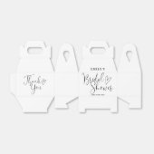 Elegante Script Calligraphy Bruiloftsborrel Bedankdoosjes (Uitgevouwen)