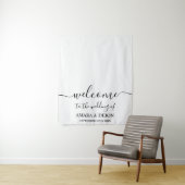 Elegante Script Calligraphy Trouwtafel Runner Wandkleed (In situ)