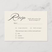 Elegante Script Calligraphy Wedding RSVP Kaarten (Voorkant)