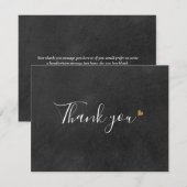 Elegante Script Chalkboard Zakelijke Bedankkaart (Voorkant / Achterkant)