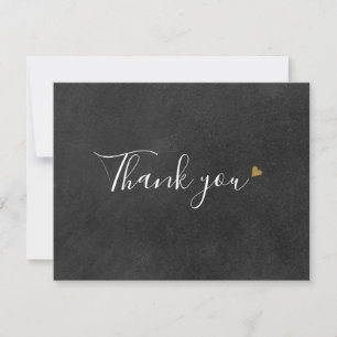 Elegante Script Chalkboard Zakelijke Bedankkaart