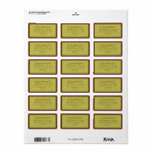 Elegante Script Chartreuse Bourgondië Formeel Huwe Etiket (Full Sheet)