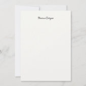 Elegante script chic monogram notitiekaartje (Voorkant)