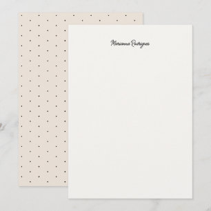 Elegante script chic monogram notitiekaartje