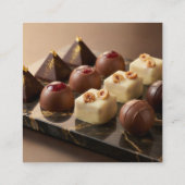 Elegante Script Chocolatier Merk Foto QR Code Contactkaartje (Achterkant)