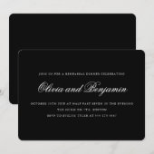 Elegante Script Classy Chic Black Repetitie Diner Kaart (Voorkant / Achterkant)