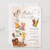 Elegante script cocktails voordat ze zeggen dat he kaart (Voorkant)