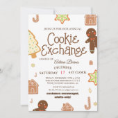 Elegante Script Cookie-uitwisseling Kerstfeest Uit Kaart (Voorkant)