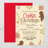 Elegante Script Cookie-uitwisseling Kerstfeest Uit Kaart (Voorkant / Achterkant)