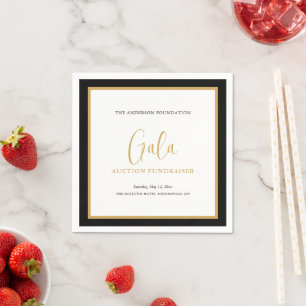 Elegante Script Corporate Gala Fondsenwerving Servet