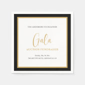 Elegante Script Corporate Gala Fondsenwerving Servet (Voorkant)