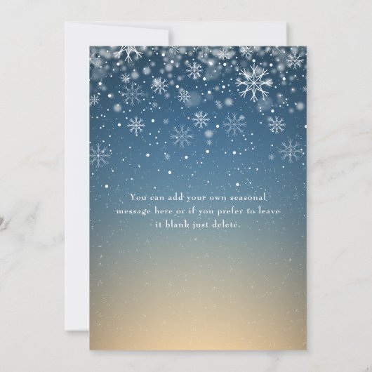 Elegante Script Corporate Holly Jolly Kerstkaart (Achterkant)