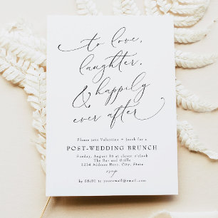 Elegante Script Dag Na De Trouw Brunch Kaart