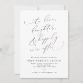 Elegante Script Dag Na De Trouw Brunch Kaart (Voorkant)