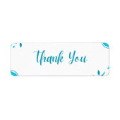 elegante script "dank je" label (Voorkant)