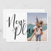 Elegante script datum wijzigen foto save the date (Voorkant / Achterkant)