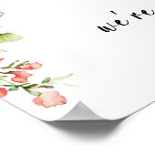Elegante Script 'de avond voor' Trouwbloemen Poster (Hoek)