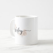Elegante Script Echtgenote Bloem Koffiemok (Voorkant links)