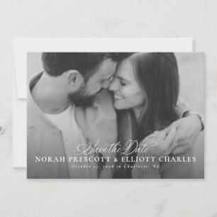 Elegante script eenvoudige één foto save the date