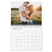 elegante script familie foto 2024 kalender (Feb 2027)