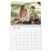 elegante script familie foto 2024 kalender (Mar 2027)