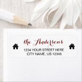 Elegante Script Familie Naam Retouradres Labels (Insitu)