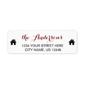 Elegante Script Familie Naam Retouradres Labels (Voorkant)