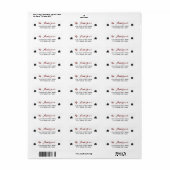 Elegante Script Familie Naam Retouradres Labels (Full Sheet)