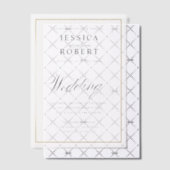 Elegante script faux gouden rand bruiloft vellum uitnodigingen (Offset (Uitnodiging))