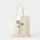 Elegante script Flamingo Oktober Geboortebloem Naa Tote Bag (Achterkant)