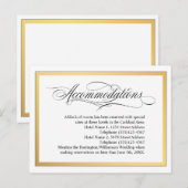 Elegante Script Flourishes Trouwaccommodatie Aankondigingskaart (Voorkant / Achterkant)