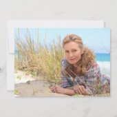 Elegante Script Foto 50e Verjaardag Kaart (Achterkant)